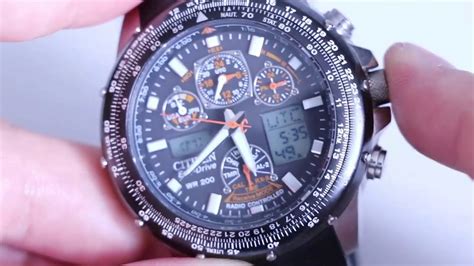 citizen skyhawk watches time setting